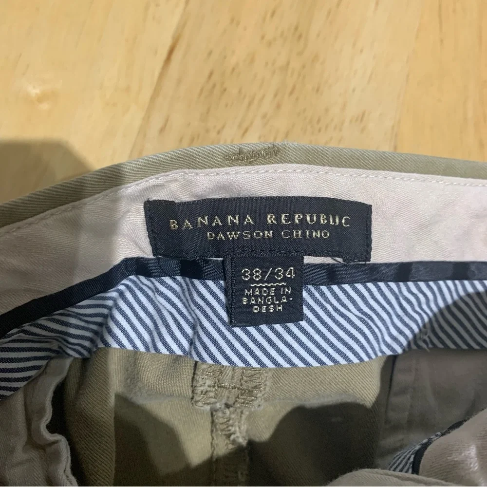 Banana Republic Chino Pants Mens 38X34 Khaki Dawson Chino ‎ Cotton